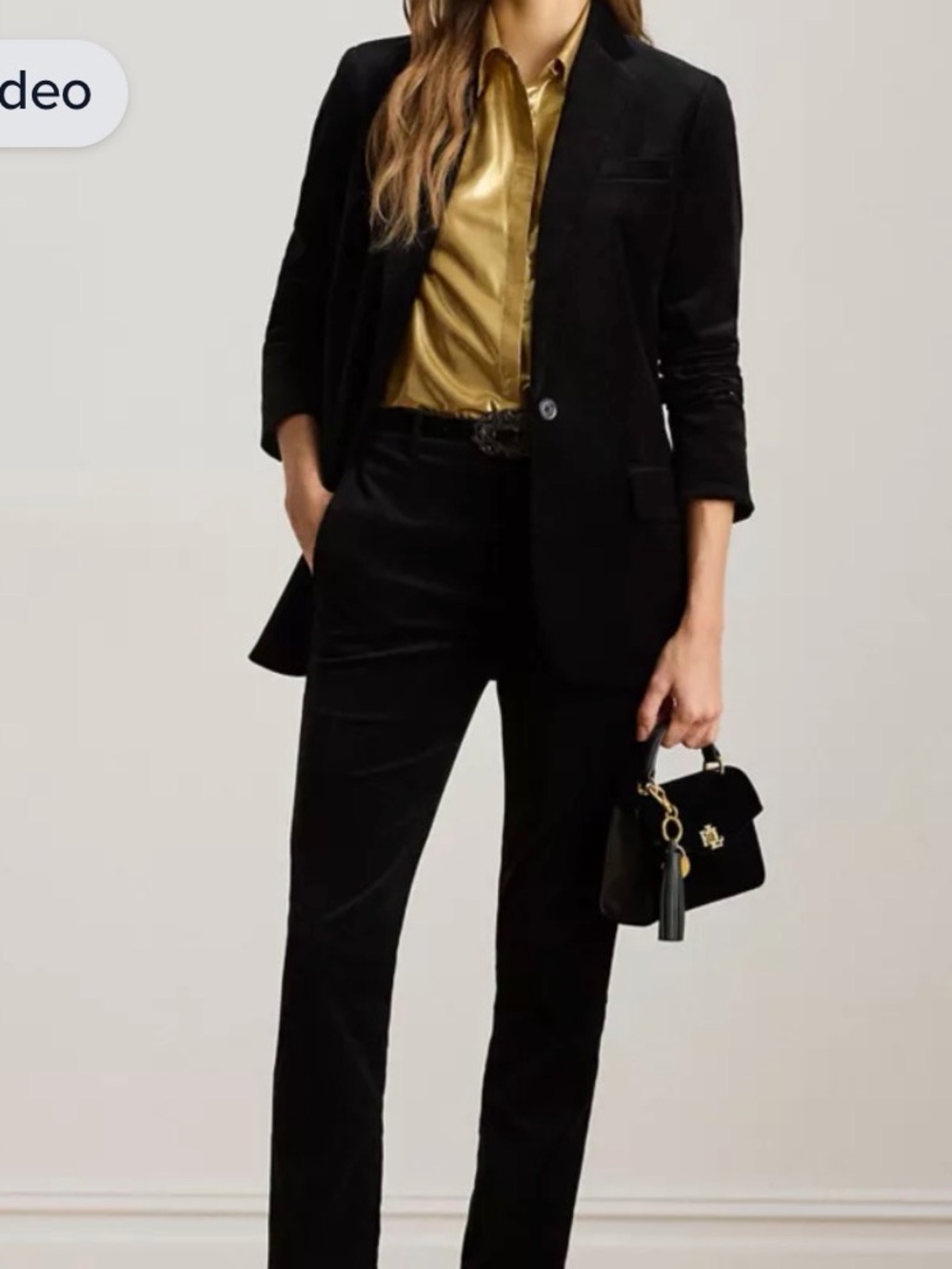 NWT Lauren, Ralph Lauren, black label Black Velvet blazer - size 18